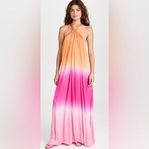 Young Fabulous and Broke Ombre Pink and Orange Maxi Dress